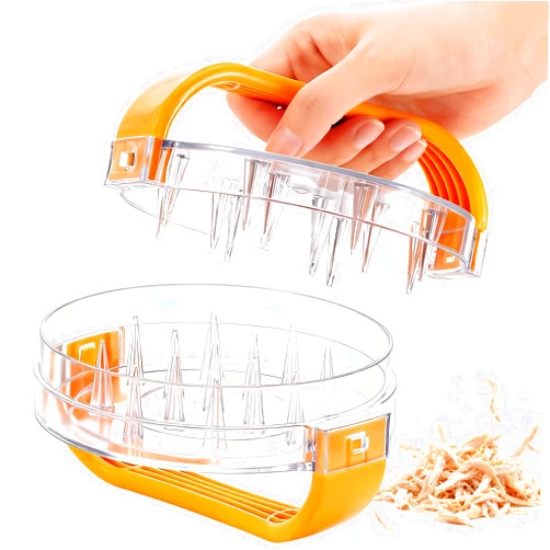 ALLOADA Chicken Shredder - Chicken Breast Shredder Tool Twist, Clear Meat Grinders Shredder Tool Twist for Pork Beef Chicken - BPA Free