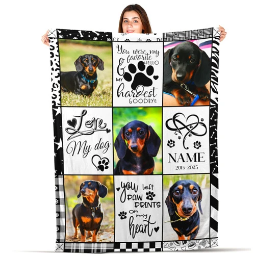 HEGANITS Custom Personalized Dog Loss Memorial Pet Remembrance Blanket | Custom Photo Blanket Memorial for Loss of Dog | Cat Death Memory Gift for Furry Friend | Best Gifts for 4-Legged Companions