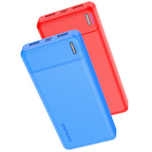 AsperX, Power Bank, 15000mAh, 2-Pack, Rechargeable Battery Pack for Heated Vest, Jackets, USB-C Out and in, Dual USB A, External Battery Pack for iPhone, Samsung, Android, and More