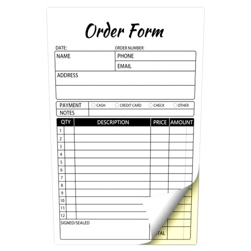 AZDVZD Sales Order Books,2 Part Carbonless Sales Invoice Book for Small Business,5.5 x 8.3 inches,Receipt Book with Cardboard(50 Sets)
