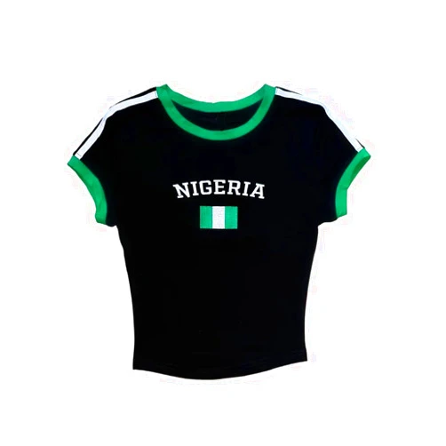 Heyheyshine Vintage Graphic Baby Tees for Women Y2k Slim Fit Short Sleeve Crop Tops Embroider Streetwear Summer Going Out Tops