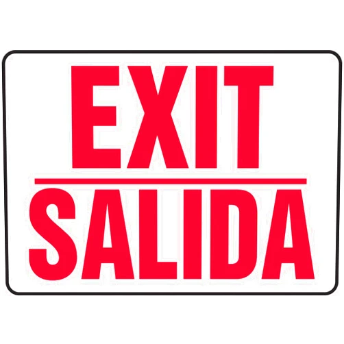 Accuform SBMEXT906MVS Spanish Bilingual Adhesive Vinyl Safety Sign, Legend 