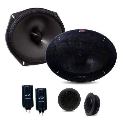 Alpine R-S69C.2, R Series 6x9 2 Way Component Car Speakers - 300 Watts Peak