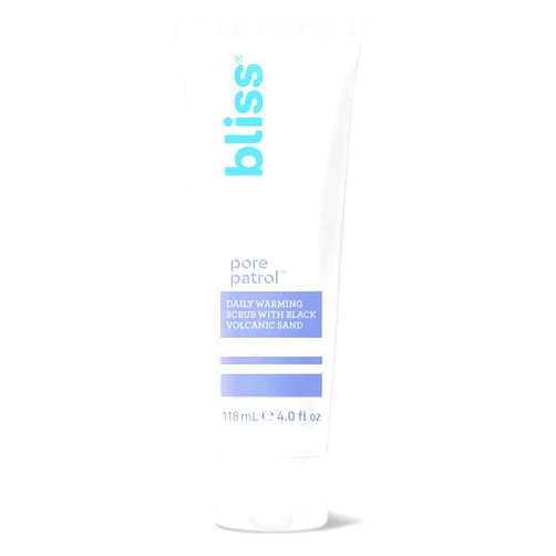 Bliss Pore Patrol Warming Daily Purifying Scrub - 4.0 Fl Oz - Oil-Free Exfoliating Scrub - Safe for Sensitive Skin- Visibly Minimizes Pores - Clean- Vegan & Cruelty-Free