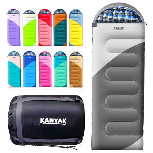 Kanyak Camping Sleeping Bag, 32℉ Sleeping Bags for Adults Kids Teens Cold Weather Warm Sleeping Bag Winter for 3-4 Season Camping, Camping Gear Equipment, Traveling, and Outdoors