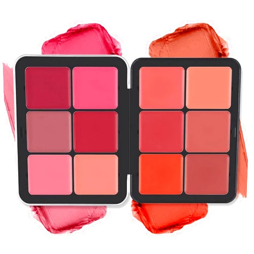 SURORAIN 12 Colors Blush Palette,Highlighter Blush Powder Makeup,Long-Wearing,Smudge Proof,Natural-Looking,Blendable Cruelty-Free Matte Finish,Contour and Highlight Blush Palette Face Cosmetics Makeup