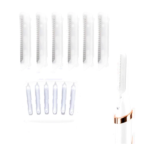 GOMINYUF Replacement Blade heads for Finishing Touch Flawless Dermaplane Glo with Replace Tray (6 Pack)