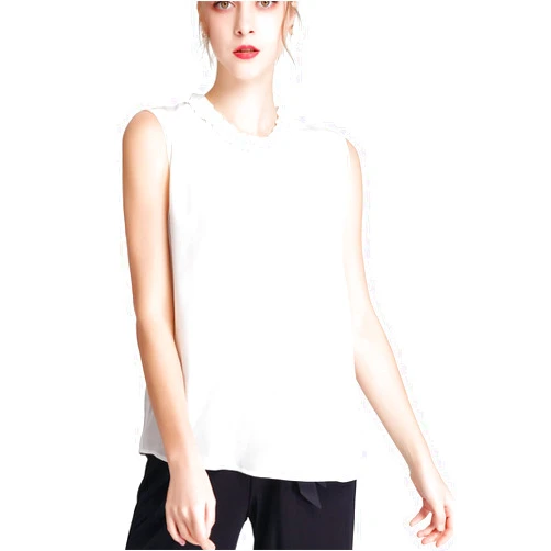 Grenasasilk Womens Silk Tank Tops Sleeveless 6A Grade Mulberry Silk Tee Top Blouse Summer Elegant Casual Tank T Shirts