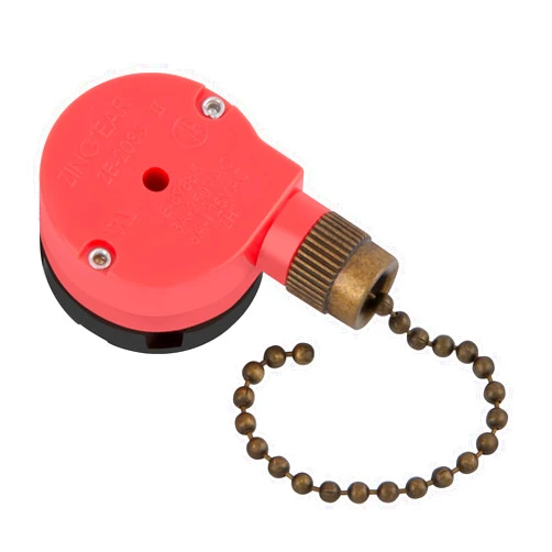 Aoprofree ZE-208s Ceiling Fan Switch, 3 Speed 4 Wire E89885 Pull Chain Switch Appliances Speed Control Ceiling Fan Replacement Part (Bronze Chain)