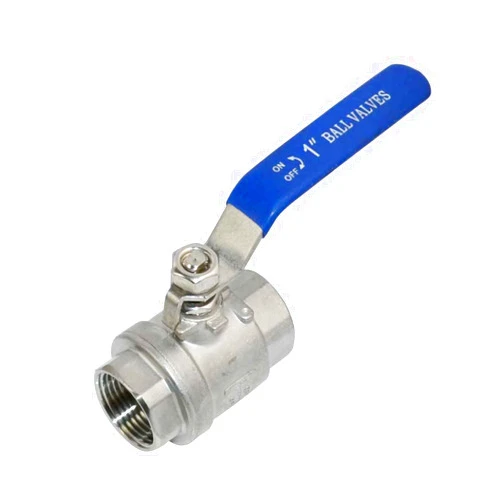DAN SPEED NPT Female Threaded Full Port Ball Valve with Blue Vinyl Lever Handle,316 Stainless Steel,WOG1000 (1inch)