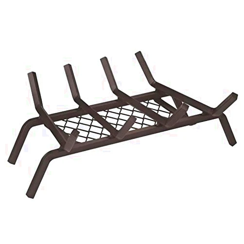 Rocky Mountain Radar Rocky Mountain Goods Fireplace Grate with Ember Retainer - 1/2” Heavy Duty Cast Iron -Heat Treated for Hottest Fires - Retainer for Cleaner More efficient fire - Weld has (18