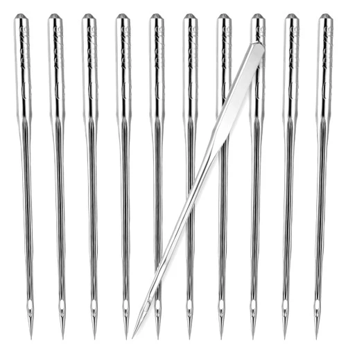 AHQiZFX 50Pcs Sewing Machine Needles, Size 100/16 Universal Leather&Jeans Sewing Machine Needles for Home Sewing Machine Compatible with Singer, Janome, Varmax and Old Sewing Machine
