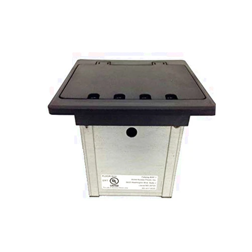 AccessFloorSystems.com Access Floor Systems Compact Electrical Box with Cover | Easy Install | Heavy Duty | UL Listed | MADE IN USA