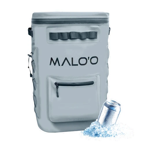 Malo'o Adventure Backpack Cooler – Waterproof Leakproof Soft Cooler Backpack with Ice Retention for Beach, Camping, Fishing & Travel (Holds 30 Cans)