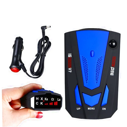 Jinyi Car Radar Detector 360° GPS Speed Police Safe 16 Band Voice Alert,1080P HD Auto Focus Webcam with Microphone (Blue)