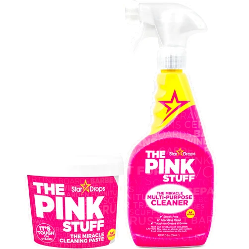 Stardrops - The Pink Stuff - The Miracle Cleaning Paste and Multi-Purpose Spray 2-pack Bundle (1 Cleaning Paste, 1 Multi-Purpose Spray)