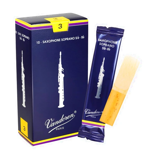 Vandoren SR203 Soprano Sax Traditional Reeds Strength 3; Box of 10