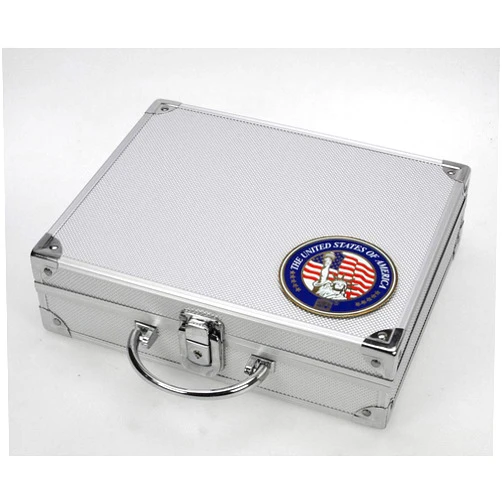SAFE Aluminum Coin Case USA with 6 Coin Trays