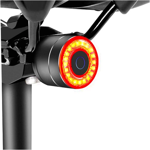 PADONOW Smart Bike Tail Light: Auto On/Off Rear Bicycle Flashlight Ultra Bright Back Brake Light High Lumen Daytime Strobe USB Rechargeable Safety Red Led Taillight Waterproof Road Cycling Lights