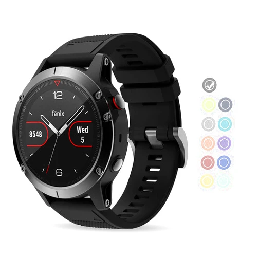 BaayCerrie for Garmin Fenix 6 Band, 22mm watch band for Fenix 5/Fenix 5 Plus/Fenix 6 Pro/Fenix 7/Forerunner 935/Forerunner 945/Approach S60 Soft Silicone Garmin Replacement Watch Bands