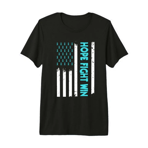 PTSD Awareness Month Designs Mental Health Support American Flag PTSD Awareness Teal Ribbon US Military Veteran Premium T-Shirt