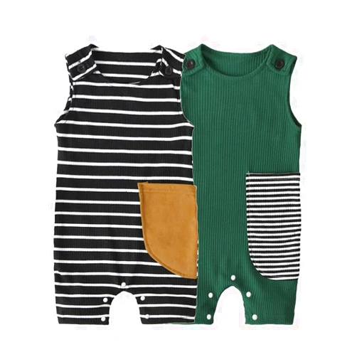 UWBACK Infant Baby Boy Girl Romper,Newborn Summer Bodysuit Striped Outfits Coverall Sleeveless Baby Clothes