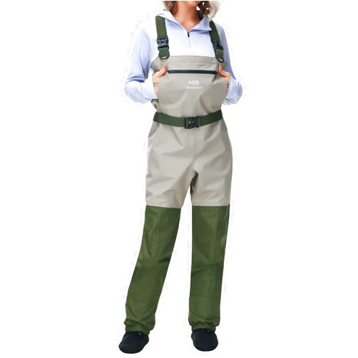 BASSDASH IMMERSE Women’s Breathable Stocking Foot Fishing Waders Waterproof Lightweight Chest Wader