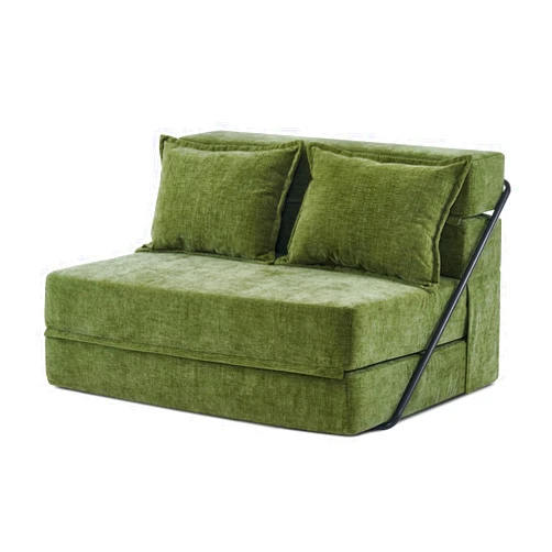 VINGLI Futon Sofa Bed Sleeper Sofa Chair Bed Twin Floor Sofa Bed Small Couch Folding Mattress Olive Green Couches for Living Room Floor Chair Freestanding RV Futon Couches for Indoor and Outdoor