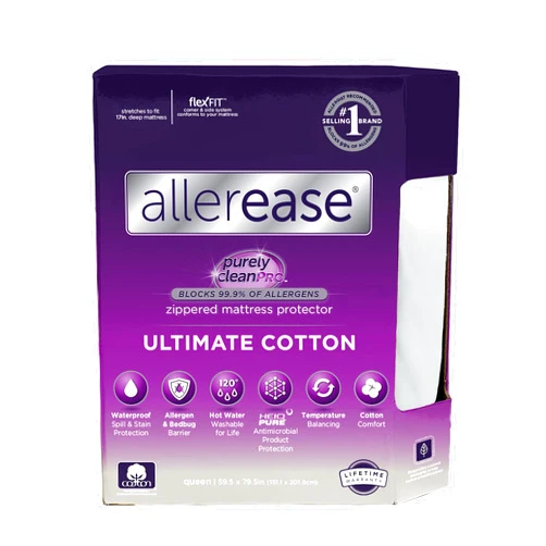 Aller-Ease AllerEase Ultimate Allergy Protection and Comfort Zippered Mattress Protector, Twin