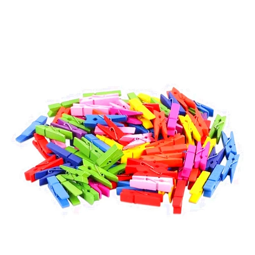 Mippein 100pcs Sturdy Colored Wooden Mini Small Tiny clothespins for Dry Laundry on Clothesline, Bag Clips, Crafts, Photos, Home, School, Arts Crafts Deco