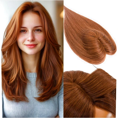 Rich Choices Hair Toppers for Women Real Human Hair 150% Density Clip in Silk Base No Bangs 100% Human Remy Toppper Realistic Scalp Pieces for Women with Thinning Crown 10 Inch #4 Medium Brown