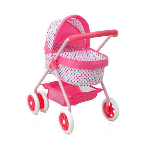 Kookamunga Kids Unicorn Reversible Doll Pram with Diaper Bag. for Kids Aged 3+ Fits Dolls up to 18