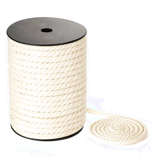 MacraBoho Macrame Cord 8mm x 33yd | 100% Natual Cotton Macrame Rope | 3 Strand Twisted Cotton Cord for Handmade Plant Hanger Wall Hanging Craft Making