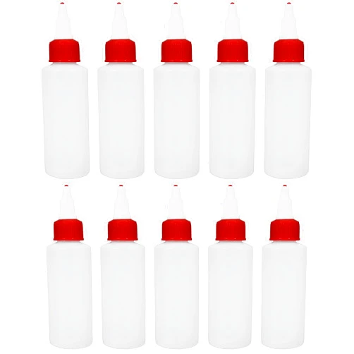 APAK GOODS 10-2oz Refillable Artist's Bottle with Twist Open/Close Nozzle. Cylinder Bottle
