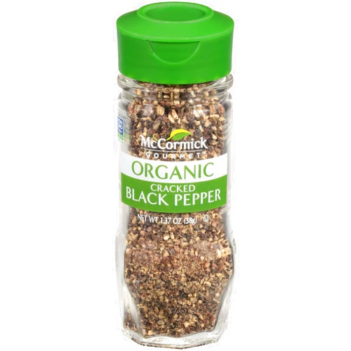 French's McCormick Gourmet Organic Cracked Black Pepper, 1.37 oz