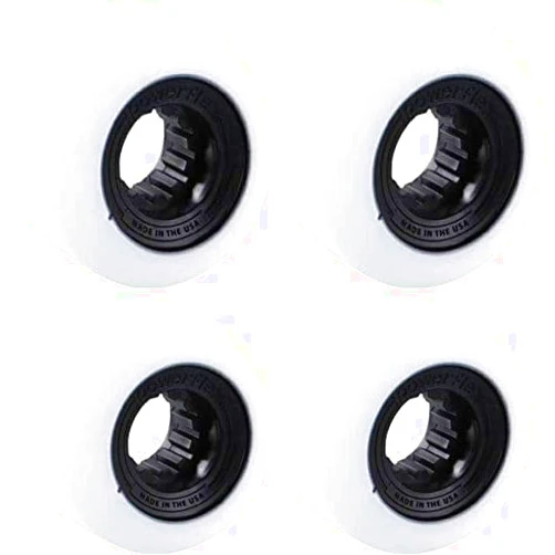 Powerflex Skateboards Gumball White/Black Skateboard Wheels - 56mm 83b (Set of 4)