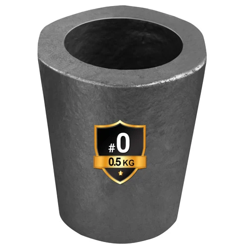 GongYi #0 (1lbs-0.4kg) Clay Graphite Crucible for Metal Melting Casting Refining Gold Silver Copper Brass Aluminum