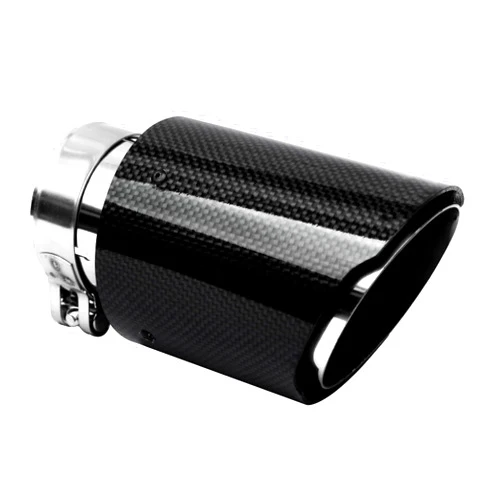 Letumalos Carbon Fiber Exhaust Tip 2.5 inch inlet 3.5 inch outlet Stainless Steel Carbon Fiber Exhaust Tip