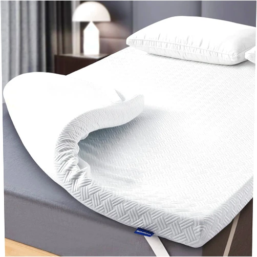 Bomdaia 3 Inch Gel Memory Foam Mattress Topper Full Size Cooling Mattress Pad Pressure Relief Bed Topper for Back Pain, High Density Bamboo Charcoal Firm Topper with Removable & Washable Cover