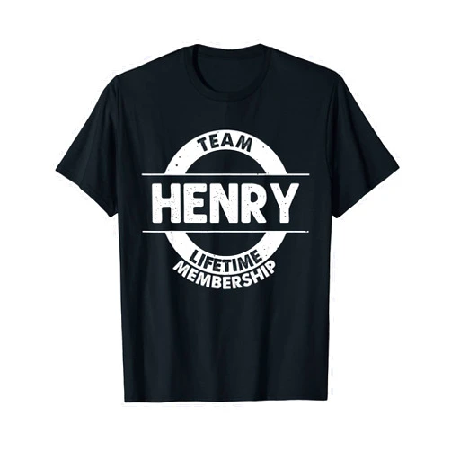 Custom Personalized Last Name Team Christmas Lover HENRY Gift Funny Surname Family Tree Birthday Reunion Idea T-Shirt