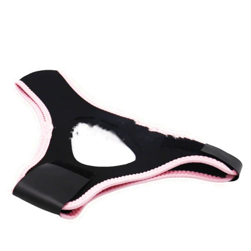 OPSJQXSQ Chin Strap Jaw Strap Jaw Strap for Double Chin Triangular Chin Strap Snore Stopper and Jaw Support Strap for Users to Keep Mouth Closed (5 pcs), Medium, Pink Black