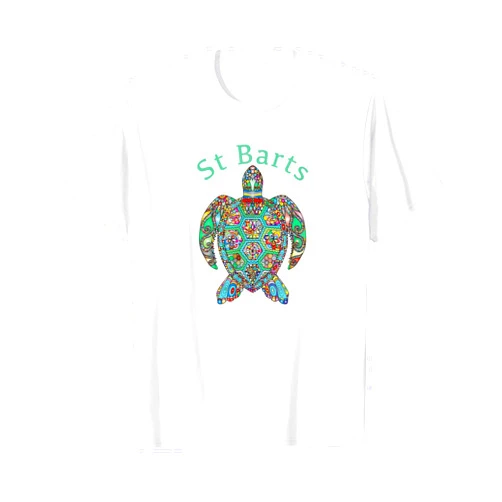 St Barts Tropical Souvenir Shirts St Barts Tribal Turtle Gift T-Shirt
