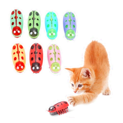 Zerodis Cat Interactive Toys, 7Pcs Mini Cute Cat Playing Toy Electric Funny Interactive Toy with Battery for Cats Kitten Training Playing Chewing