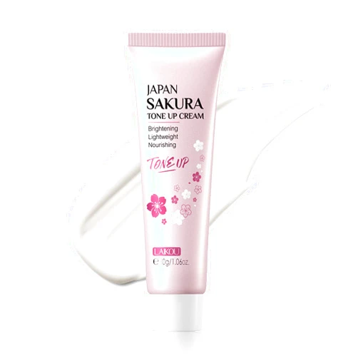 MIESCHER Whitening Brightening Tone up Cream,Sakura Essence Glow Tone up Cream Face Moisturizer Cream 1.06 Fl OZ Hydrating & Smooth Dry Skin Lightweight Nourishing Facial Skin Instant Tone-Up Lazy Face Cream