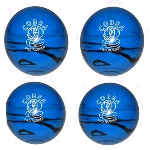 Bowlerstore Products EPCO Candlepin Bowling Balls - Cobra Pro Rubber - Blue & Black (4 1/2 inch- 2lbs. 7oz.) 4 Balls