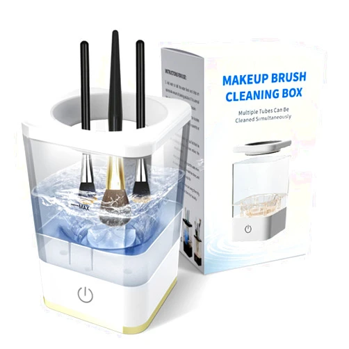 Neeyer Makeup Brush Cleaner, Neeyer Super-Fast Electric Brush Cleaner Machine Automatic Brush Cleaner Spinner Makeup Brush Tools White