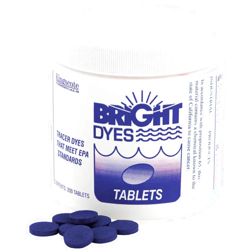 BRIGHT DYES Dye Tracer Tablet, Blue, PK200