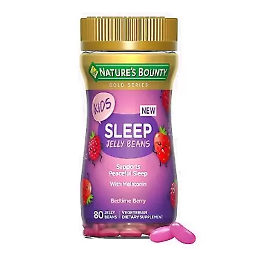 Nature's Bounty Nature’s Bounty Kids Melatonin Jelly Beans for Sleep Support, Berry Flavor.5 mg Melatonin, 80 Ct