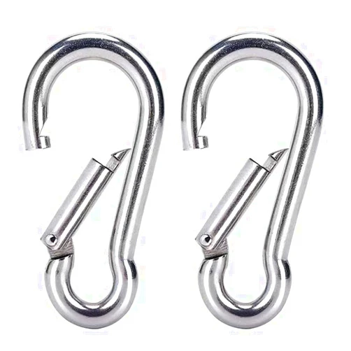 OYINDIZ Detachable Pilates Bar Clip Resistance Band Bar for Fitness, Stainless Steel Spring Snap Hook Carabiner