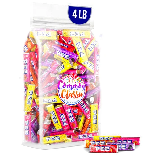 Common Classic Candy Company Pez Candy Assorted Flavors (4 Pound) Bulk Size (4 Pound) Packaged and Distributed by Common Classic Candy Company